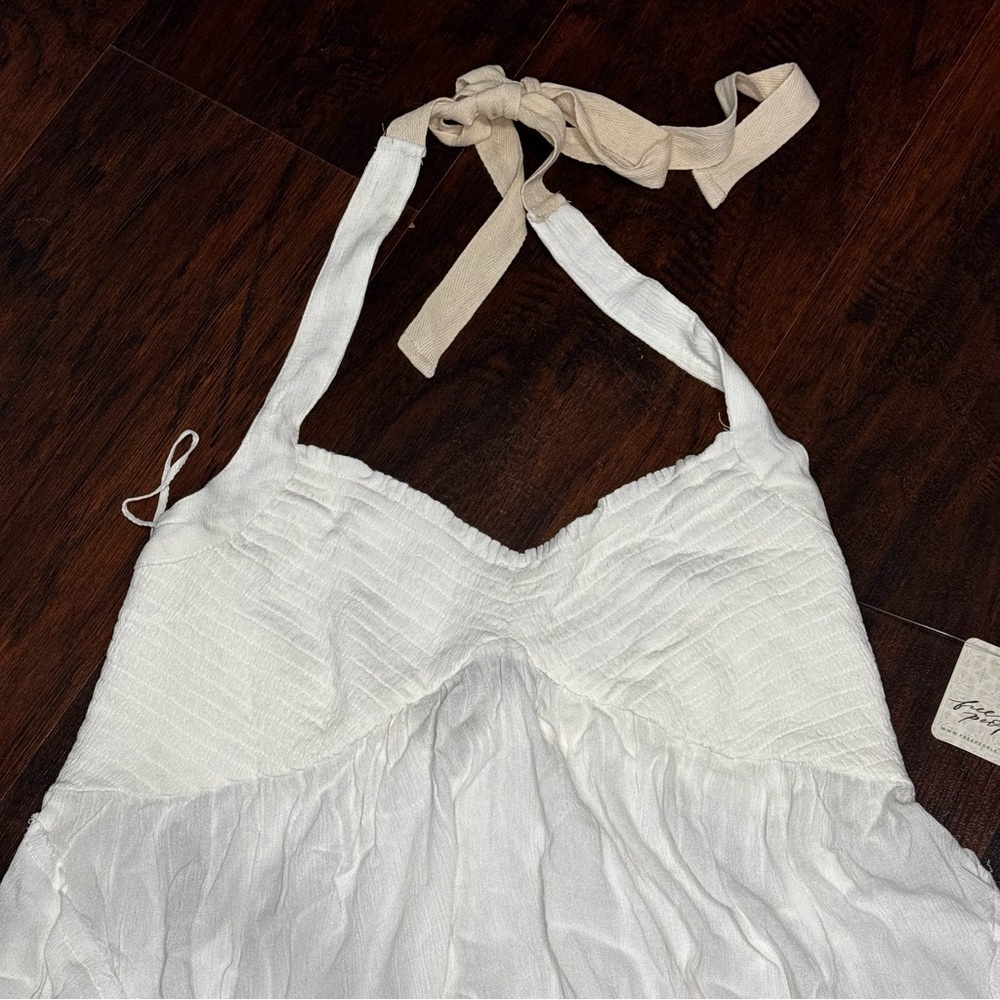 FREE PEOPLE Vacation Vibes Tunic White/Ivory Halter Top Large NWT - Picture 4 of 16